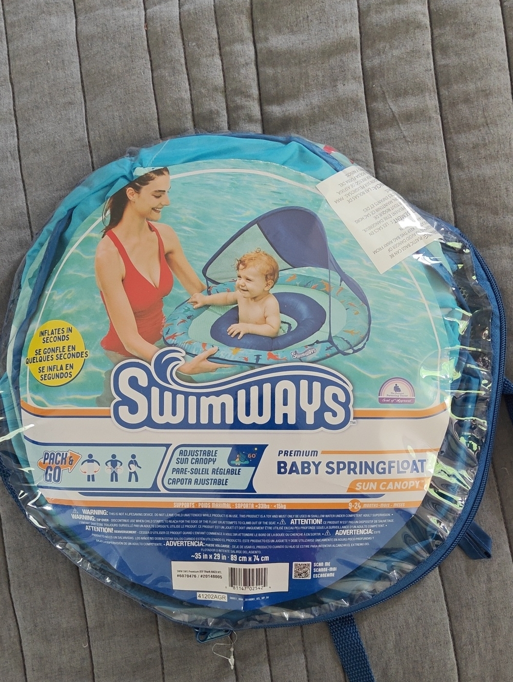 Swimways Baby Spring Float With Sun Canopy